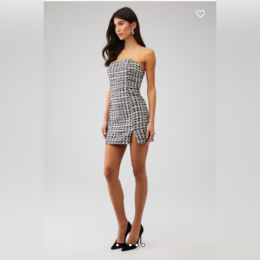Amanda Uprichard MANDY SLIT DRESS large rental service retiree EUC - Picture 2 of 7